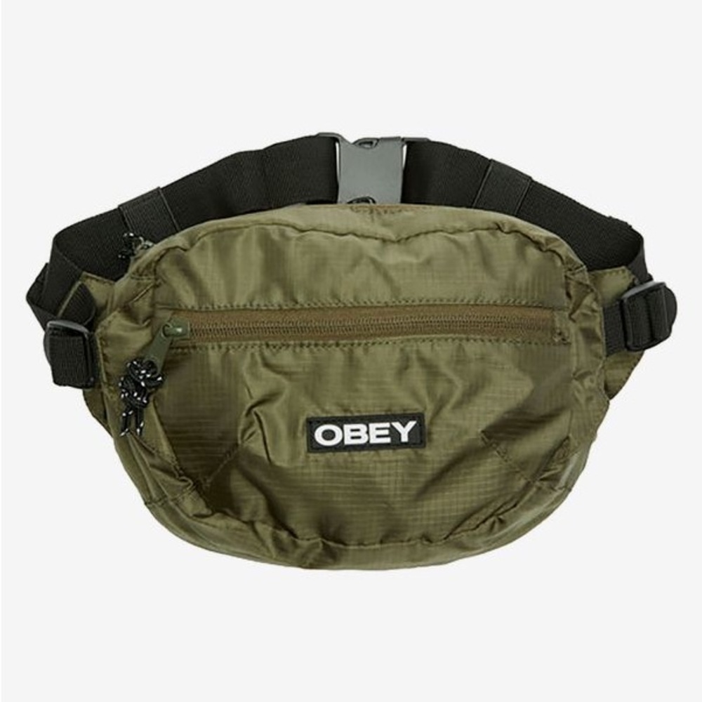 Obey commuter waist bag purse crossbody fanny pack green new unisex belt